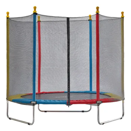Cama Elástica Infantil 1,8 M Colorida Com Rede De Proteção Preto