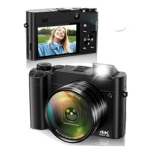 Cámara Digital 64mp Con Autofoco Y Lente Selfie Zoom 16x