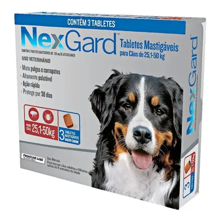 NexGard Antipulgas e Carrapatos Cães 25-50kg 3 Comprimidos