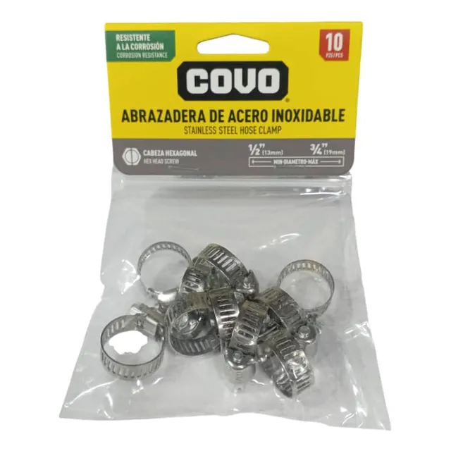 Abrazadera Para Mangueras 1/2 Hasta 3/4 Pulgadas