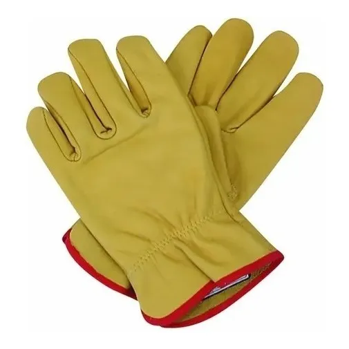 Guantes Cuero Vaqueta Medio Paseo Trabajo Certificado X12 U.