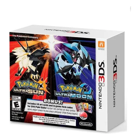 Bônus Pokémon Ultra Sun Moon 16 Cartões E 200 Pokeball 3ds