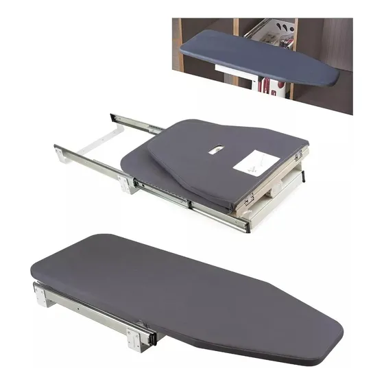 Tabla De Planchar Extraíble Peglable Gris Interior Placard 