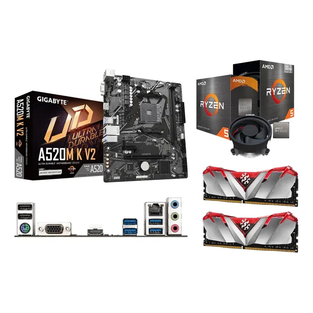Kit Actualizacion Ryzen 5 5600gt + 16gb Ram, Mother A520