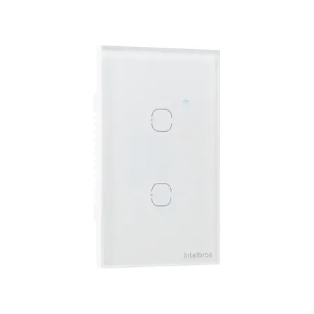 Interruptor Touch Inteligente 2 Teclas Eiw 1002 Intelbras Branco