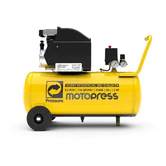 Compressor de ar elétrico portátil Pressure MotoPress 50L 50L 2hp 127V