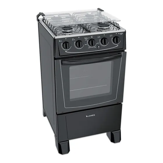 Cocina James C 105 B Negra Gas Js Ltda