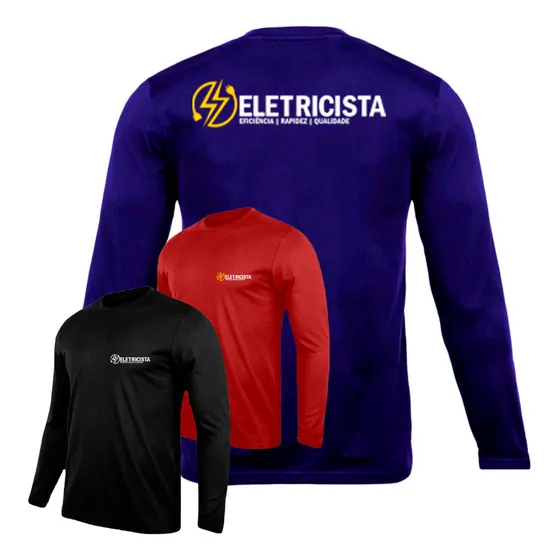 Kit 3 Camiseta Eletricista Trabalho Uniforme Profissional