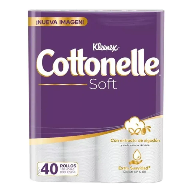 Papel Higiénico Kleenex Cottonelle Soft Pack 40 Rollos