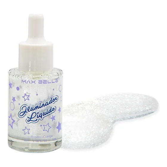 Iluminador Líquido Rostro - Cuerpo - Plateado 30 Ml Plateado