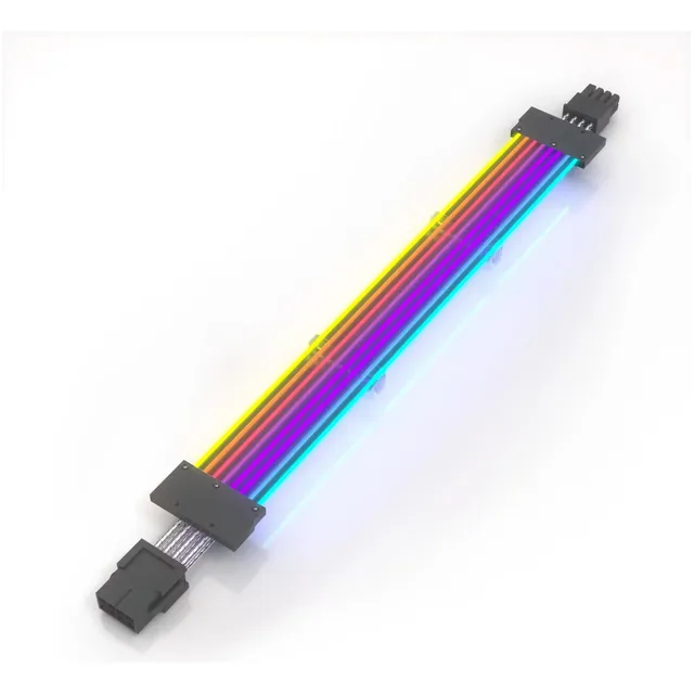 Cable Extensión Argb Iceberg 1x 8 Pin Gpu Negro (6+2)  Gpu