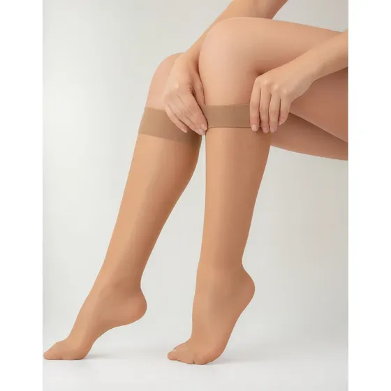 Media De Baja Compresión A La Rodilla Para Dama 8-15mm-hg