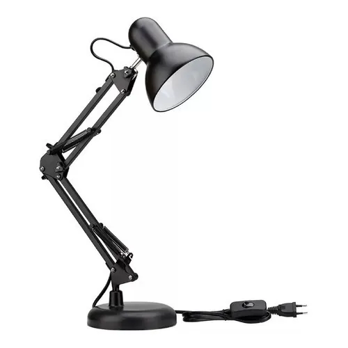 Lampara Flexible Articulada Escritorio Doble Base Color de la estructura Negro