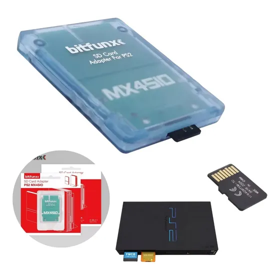 Memory Card Adaptador Microsd Mx4sio Bitfunx Para Ps2 Opl