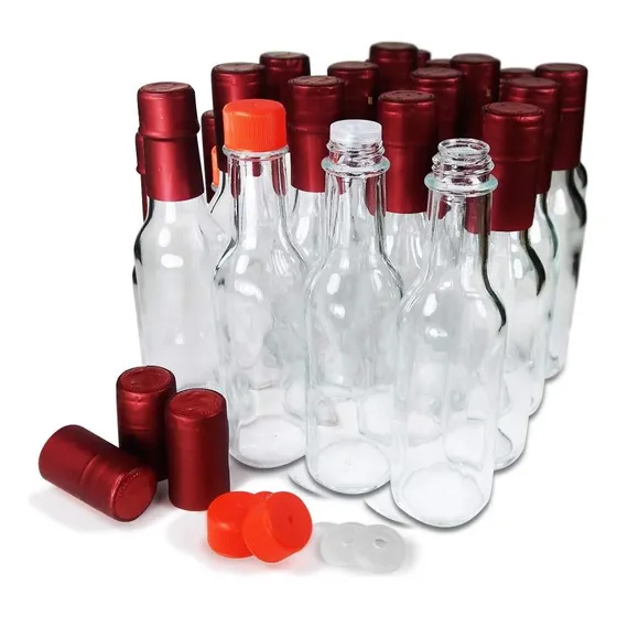Botellas De Salsa Picante De 5 Oz, Botellas De Vidrio Vacío