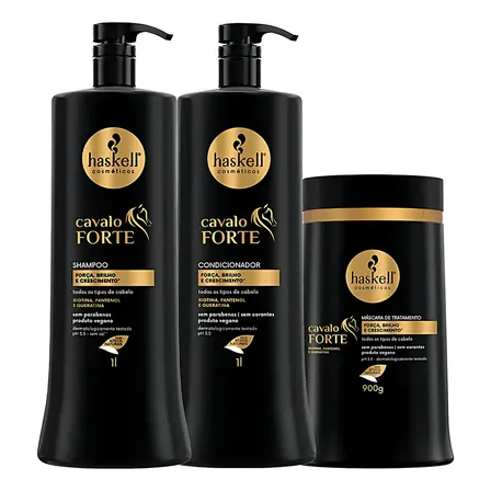 Haskell Cavalo Forte Kit Shamp+cond+masc 1l