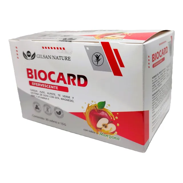Biocard Suplemento Efervescente  30 Sobres 10g C/u