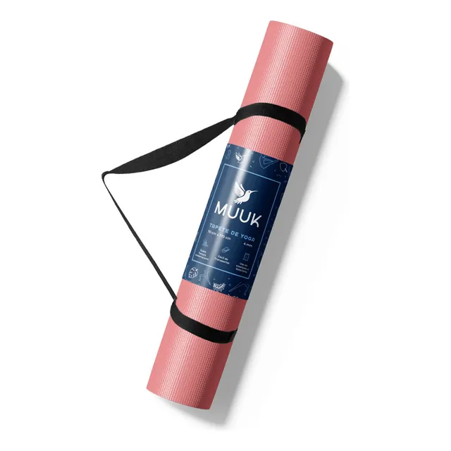 Tapete Portátil Yoga Pilates Fitness Ejercicio Relajación Color Melon