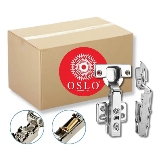 Caja Bisagra Bidimensional Cierre Suave Recta 4 Perforaciones 200 Piezas