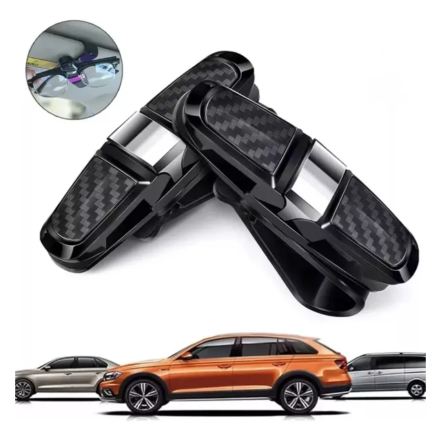 2 Clips Porta Lentes Visera Parasol Para Autos Camionetas