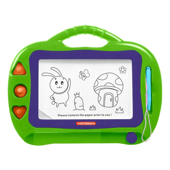 Pizarra Mágica De Dibujo Para Niños Tablero Magnético Color Verde Lima