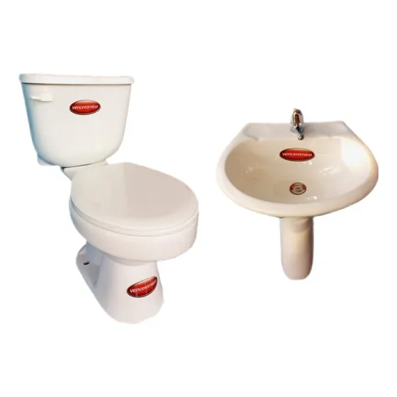 Juego Sala De Baño Venceramica Poceta  Lavamano Y Pedestal