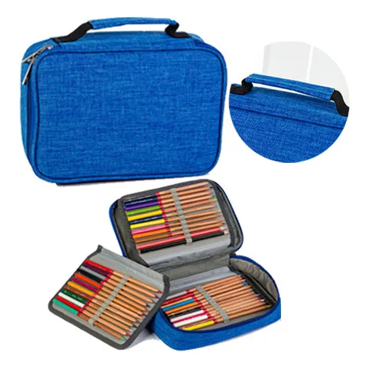 Estojo Infantil Com Lapis Estojo 2 Divisorias Estojo 72 Pens