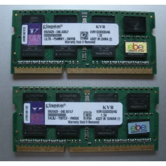 Memoria Kingston 8gb Ddr3 Pc3-10600s 1333mhz 204 Pinos