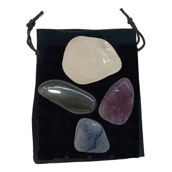 Pedras E Quartzos Naturais Dos Signos - Kit Com 4 Unidades