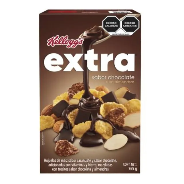 Hojuelas De Maíz Extra Chocolate Con Almendras Kellog's 765g