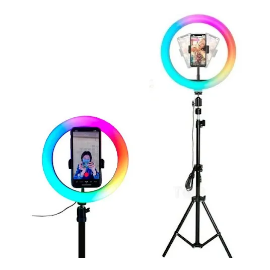 Aro Led Rgb 10·  Tripode Anillo De Luz Para Selfies Tiktok