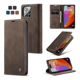 Funda Para iPhone 15 Pro Max , Con Cierre Magnetico , Coffee Funda Para iPhone 15 Pro Max , Con Cierre Magnetico , Coffee