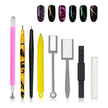 8pcs Iman Ojo De Gato De Uñas Art Set Manicura Pedicure Gel