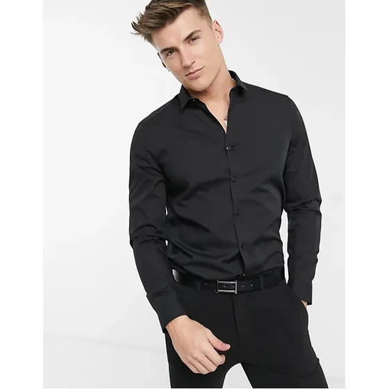 Camisa Slim Fit Algodon #1404 De Caballero
