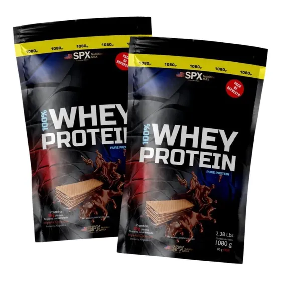  2 Whey Protein Pure 100% Proteína Doy Pack Spx  