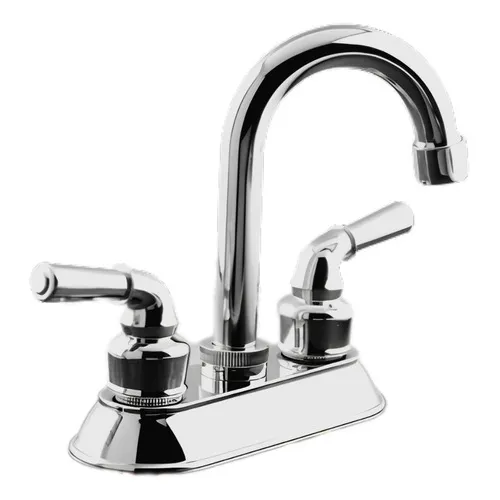 Mezcladora Lavabo Lavamanos Llave Baño Acero Inoxidable 18cm Color Plateado