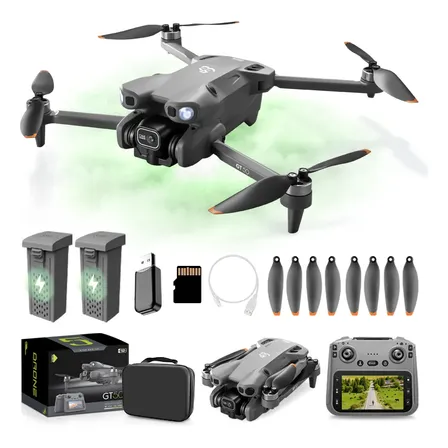 Mini Rc Drone Com Camera Drones Profissional Fpv 4k Gt50 Cinza