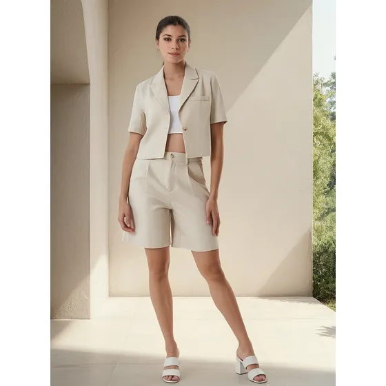 Conjunto Mujer Mochi Sastreria Mini Blazer + Bermuda