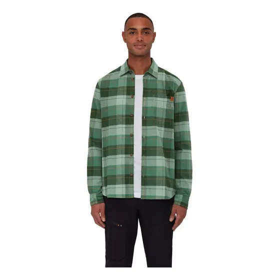 Camisa Hombre Mammut Trovat Longsleeve Verde