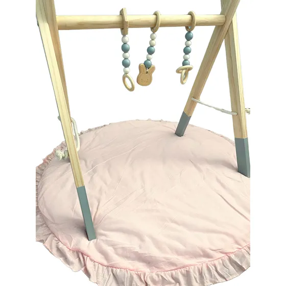 Playmat Redondo Bebé, Acolchado Con Funda Lavable