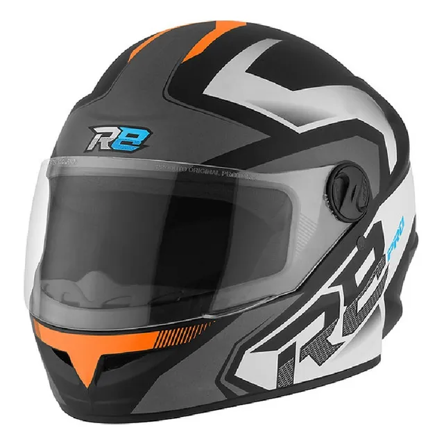 Casco Moto Integral Protork  R8 Negro/azul Talle 58