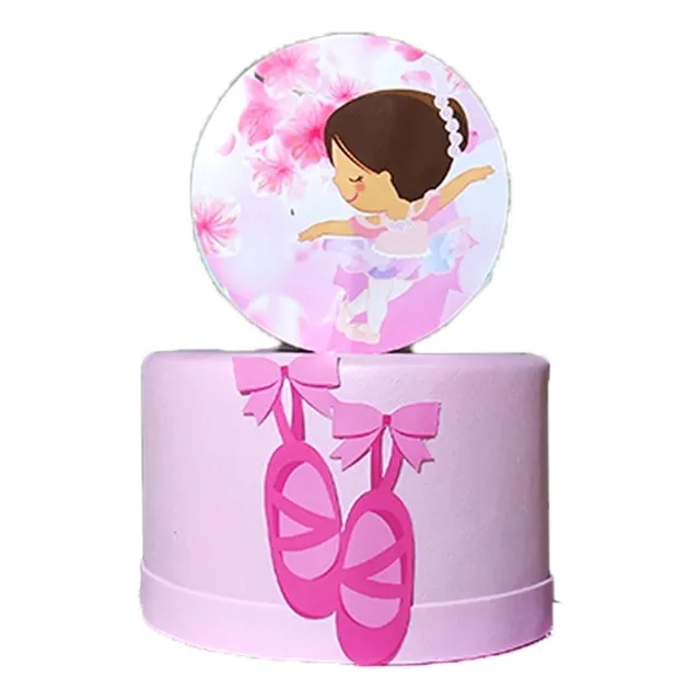 Bolo Fake Mini Tema Bailarina Base Única 15x10 Com Topo