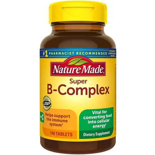 Super Complejo B + Vitamina C 140 Tabletas Marca Nature Made