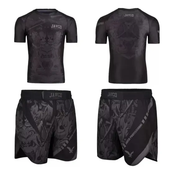 Shorts Y Rashguard Conjunto Javco Mma- Bjj