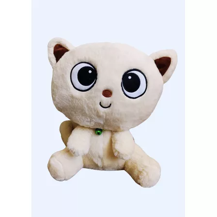 Peluche Gato Beige Zoológico Mediano 37x27 Cm Aprox.