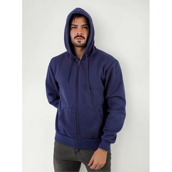 Moletom Blusa Com Capuz Casaco Casual Flanelado Frio Inverno