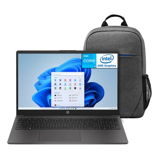 Laptop HP 250 G10 Intel Core i3 16GB RAM 256GB SSD Windows 11 Home Teclado en Español Mochila