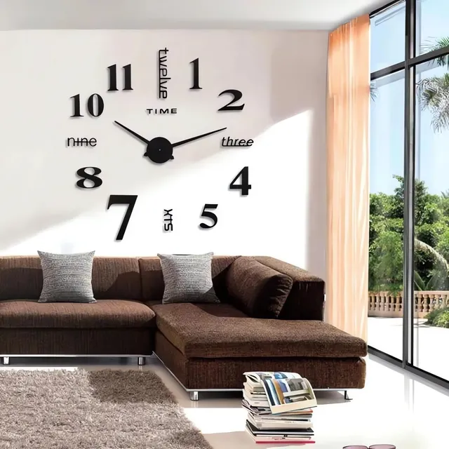 Reloj Decorativo Pared 3d Marco Kit Acrilico Perforacion