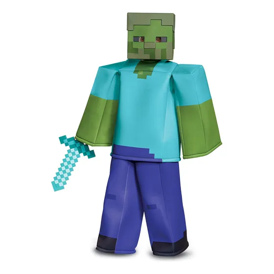 Disguise Disfraz Infantil De Zombie Minecraft Prestige, Verd