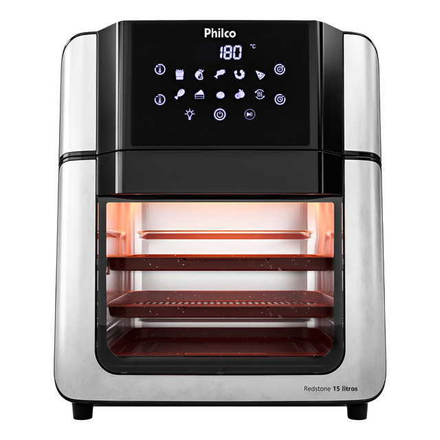 Air Fryer Oven Philco 15l Painel Digital Paf15a Cor Preto 127v Air Fryer Oven Philco 15l Painel Digital Paf15a Cor Preto 127v